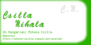 csilla mihala business card